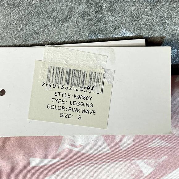 PRO-FIT Activewear Women's Pink Wave High-Rise Lightweight Pull-On Leggings SZ S - Picture 8 of 9